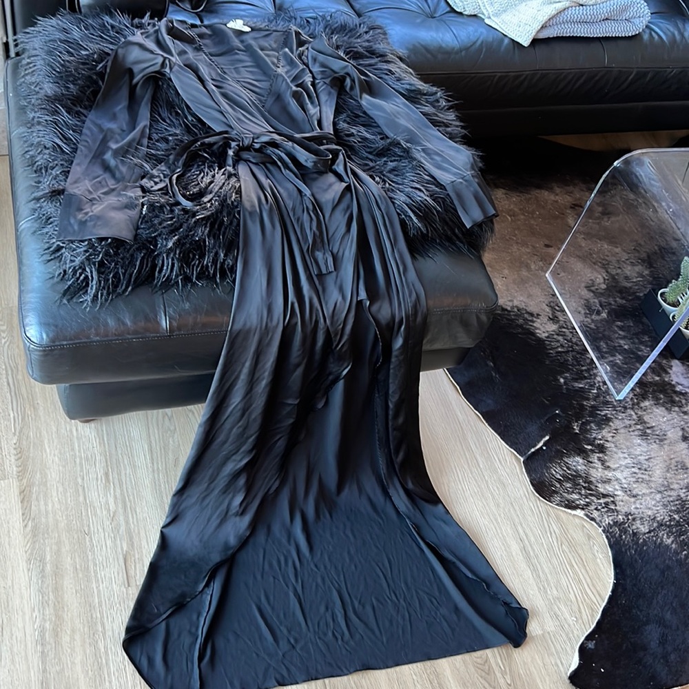 For Love & Lemons X Jaime King Small Black Long Sleeve Maxi Dress